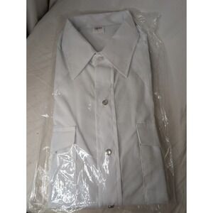 Malco Modes Men's‎ Size Large White Western Style Shirt Push Button